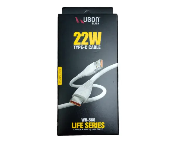 UBON 22W Type-C Cable WR-560 Life Series
