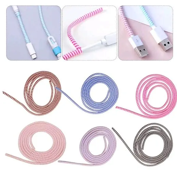 Spiral Cable Protector 1 Long And 4 Short