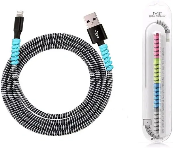 Spiral Cable Protector 1 Long And 4 Short