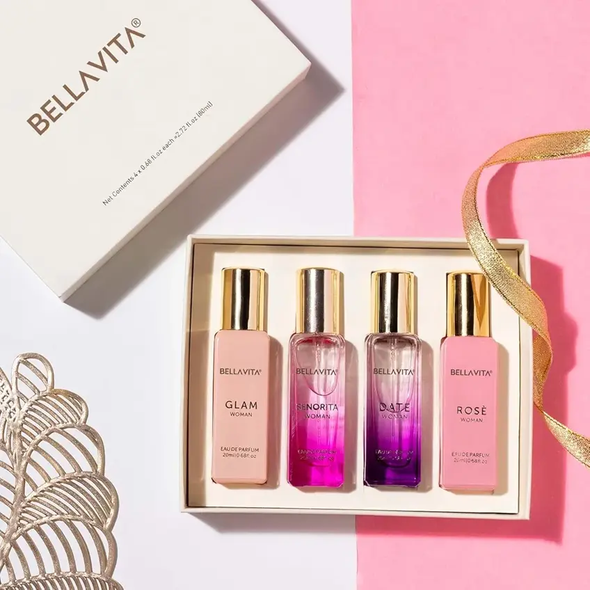 Bella Vita Luxury Perfume Gift Set for Women – Long Lasting Eau de Parfum 4 x 20ml | Floral & Fruity