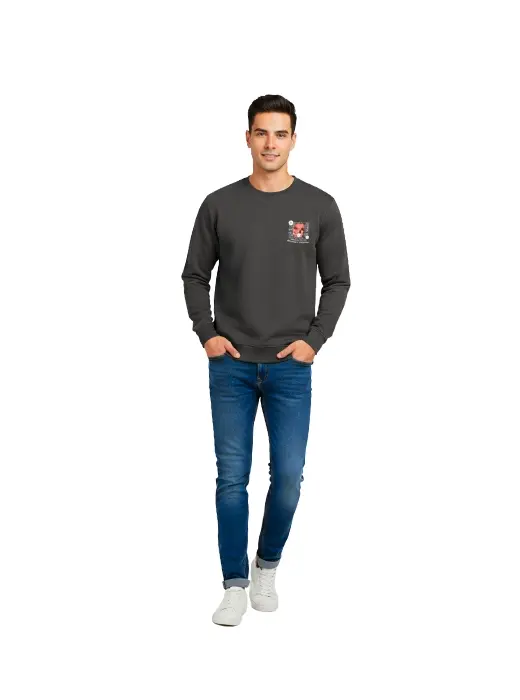 Trendy Print T-Shirt for Men (Charcoal Grey)