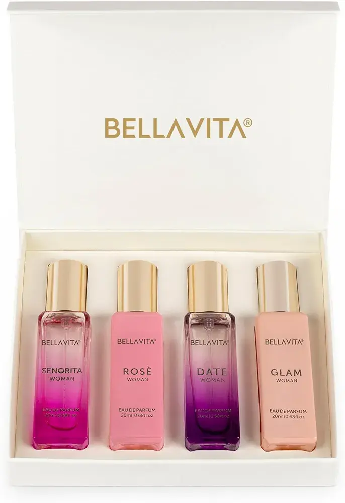 Bella Vita Luxury Perfume Gift Set for Women – Long Lasting Eau de Parfum 4 x 20ml | Floral & Fruity