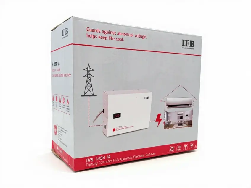 IFB IVS 1454A 130-305V Voltage Stabilizer (White, Metallic Finish)
