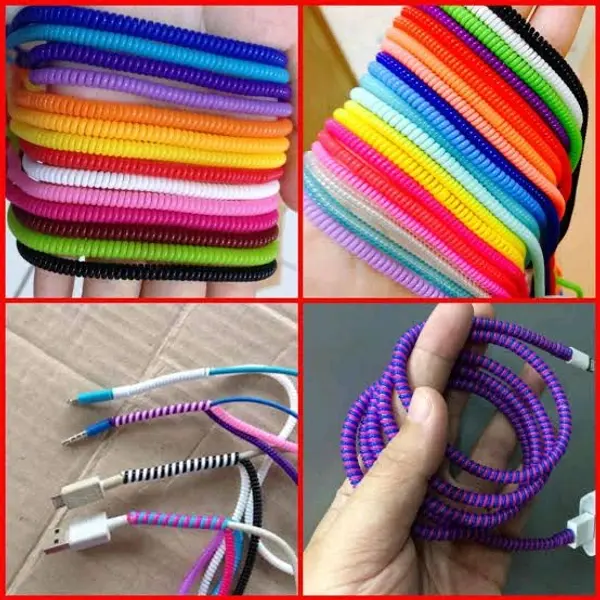 Spiral Cable Protector 1 Long And 4 Short